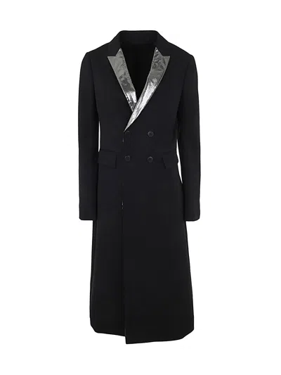 SAPIO SAPIO GABARDINE SMOKING DOUBLE BREASTED COAT
