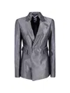 Sapio Grey Denim Blazer In Multi