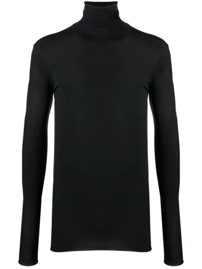 Sapio High-neck Long-sleeve T-shirt In Black