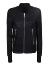 Sapio Silk Bomber Jacket In Black