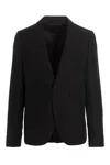 Sapio Jacquard Blazer Jacket Notched Lapel In Black