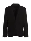 Sapio Jacquard Blazer Jacket Notched Lapel In Black