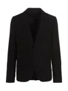 Sapio Jacquard Blazer Jacket Notched Lapel In Black