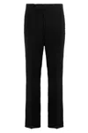 Sapio 'straight Leg' Woven Trousers With Belt Loops In Black