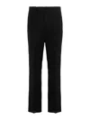 Sapio Black Flat Front Pants In Black