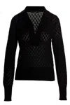 Sapio Diamond Pattern Knit Polo Shirt