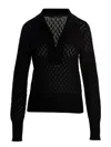Sapio Diamond Pattern Knit Polo Shirt