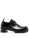 Sapio Lace-up Leather Derby Shoes In Schwarz