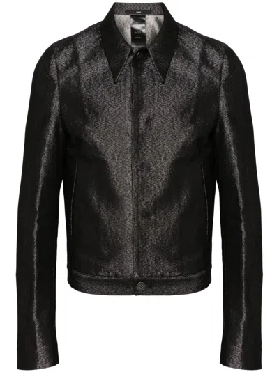 Sapio Lamé-effect Jacket In Black