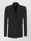 Sapio Long Jacket Back Vent In Black
