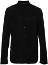 Sapio Long-sleeve Satin Shirt In Black