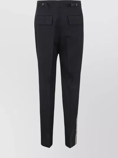 Sapio Loose Fit Pants Side Stripe In Black