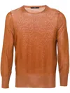 Sapio Semi-transparentes Lurex-t-shirt In Orange