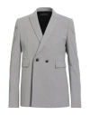 Sapio Man Blazer Black Size 42 Cotton In Gray
