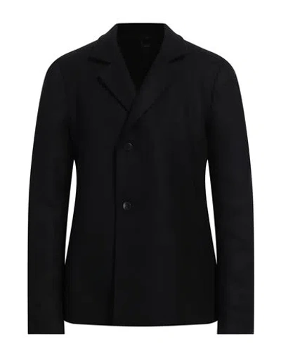 SAPIO SAPIO MAN COAT BLACK SIZE 42 WOOL
