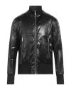 Sapio Man Jacket Black Size 42 Triacetate, Silk In Black