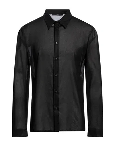 Sapio Man Shirt Black Size 44 Cotton