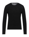 Sapio Man Sweater Black Size 38 Virgin Wool In Black
