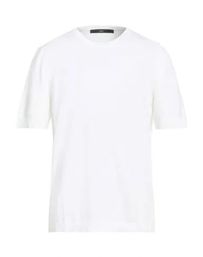 Sapio Man Sweater White Size 44 Cotton