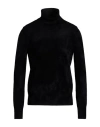 Sapio Man Turtleneck Black Size 38 Viscose, Polyamide In Black