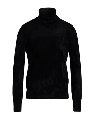 Sapio Man Turtleneck Black Size 38 Viscose, Polyamide