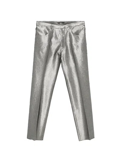 Sapio Metallic-finish Pressed-crease Trousers