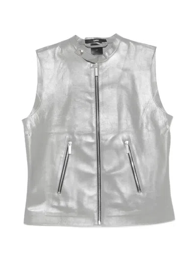 Sapio Metallic-finish Sleeveless Gilet