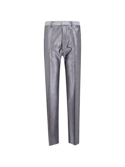 Sapio Metallic-finish Trousers In Silver