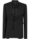 Sapio Mohair Tux Single Brested Blazer In Black