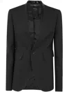 Sapio Mohair Tux Single Brested Blazer In Black