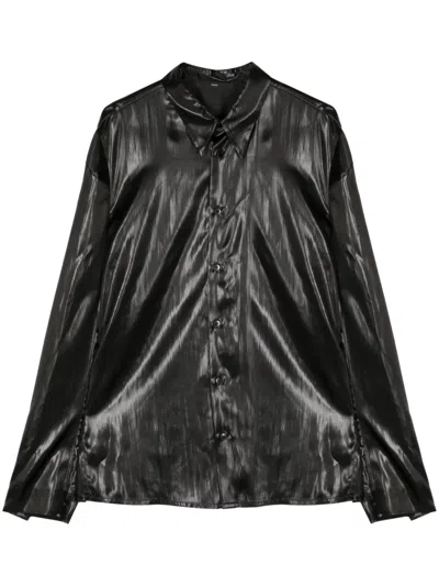Sapio Nº 16 Lamé-effect Shirt In Black