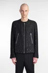 Sapio N 36 Casual Jacket In Black Cotton In Black
