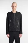 Sapio N 36 Casual Jacket In Black Cotton In Black