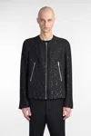 Sapio N 36 Casual Jacket In Black Cotton In Black