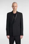 Sapio N 4 Blazer In Black Wool In Black