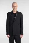 Sapio N 4 Blazer In Black Wool In Black