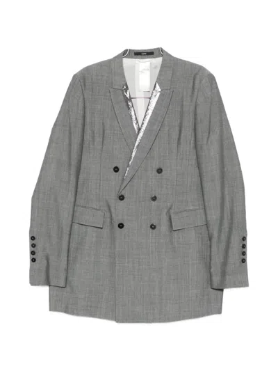 Sapio Nº 44l Double-breasted Blazer In Gray