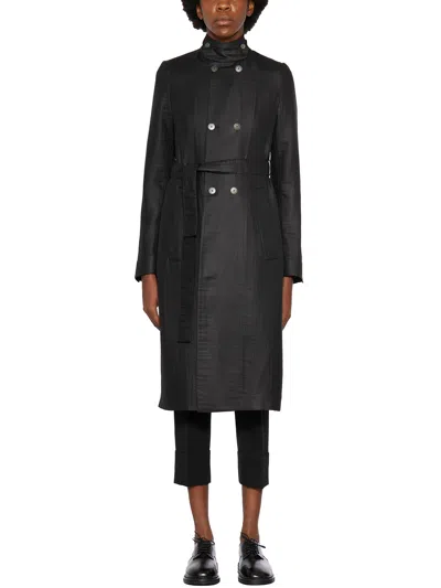 Sapio N1 Double-breasted Coat In Black