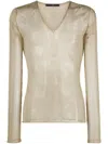 Sapio N21 Pullover Im Metallic-look In Gold