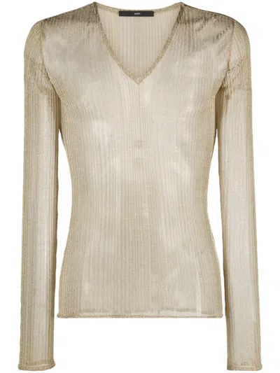 Sapio N21 Pullover Im Metallic-look In Gold