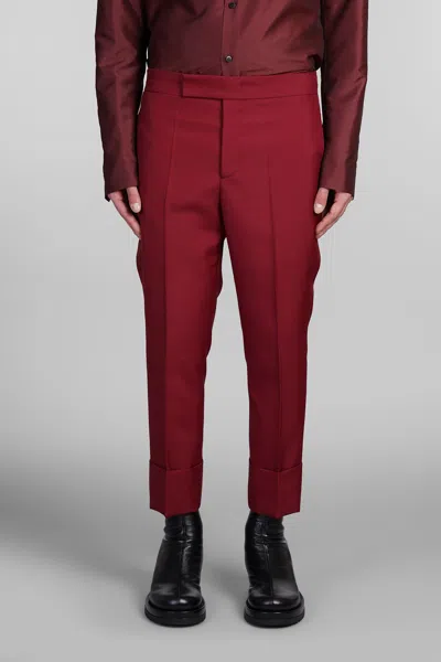 Sapio N7 Pants In Bordeaux Polyester In Red