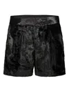 Sapio N°7c Velvet Shorts In Black