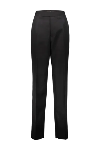 Sapio No. 9 Gabardine Smoking Pant In Black