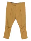 Sapio Pleated Gabardine Trousers In Yellow