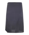 Sapio Pleated Pocket Midi Skirt In Blue