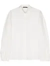 Sapio Pointed-collar Twill Shirt In White