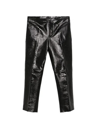 Sapio Python-print Trousers In Black