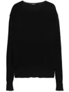 Sapio Ribbed-knit Sweater In Black