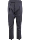 Sapio Tailored Trousers With Pleated Front And Pockets In Blue