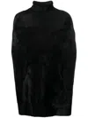 Sapio Roll-neck Draped Jumper In Black